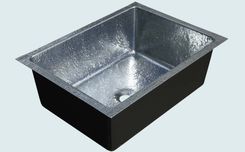 Zinc Sink With Hammering & Semigloss Finish 2 small