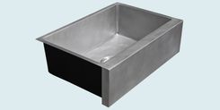 Zinc Sink With Square-Ended Apron 5 small