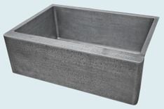 Zinc Sink With Apron & Hammering 3 small