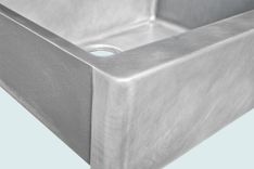 Zinc Sink With Apron & 2 Bowls 6 small