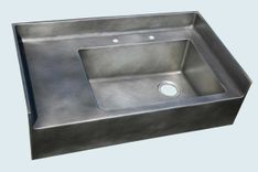 Zinc Sink With Apron & Integral Backsplashes 1 small