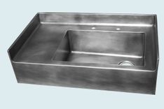 Zinc Sink With Apron & Integral Backsplashes 3 small