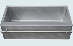 Zinc Sink With Stainless Towel Bar 1 small