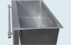 Zinc Sink With Stainless Towel Bar 4 small