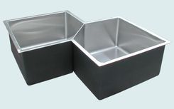 Stainless Sink With 5-Sided Bowls 2 small