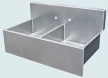 Stainless Sink With Apron & Backsplash 3 small