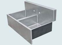 Stainless Sink With Apron & Backsplash 4 small