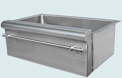 Stainless Sink With Bullnose Apron & Towel Bar 3 small