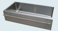 Stainless Sink With Apron & Stainless Towel Bar 2 small