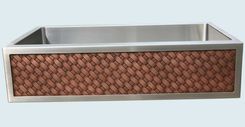 Stainless Sink With Diagonally Woven Copper Apron 1 small