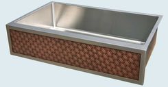 Stainless Sink With Diagonally Woven Copper Apron 3 small