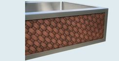 Stainless Sink With Diagonally Woven Copper Apron 5 small
