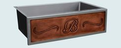 Stainless Sink With Repousse "B" & Scrolls 2 small