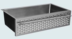 Stainless Sink With Woven Apron & Towel Bar 1 small