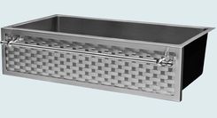 Stainless Sink With Woven Apron & Towel Bar 2 small