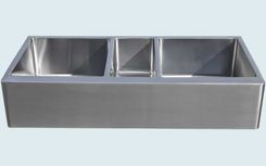 Stainless Sink With Apron & 3 Bowls 1 small