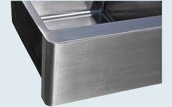 Stainless Sink With Apron & 3 Bowls 5 small