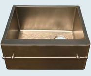 Bronze Sink With Towel Bar & Butterfly Bottom 1 small