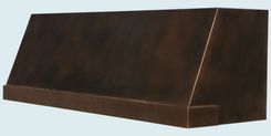 Bronze Range Hood With Hammered Band 6 small