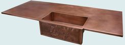 Copper Countertop With Integral Repousse Sink 2 small