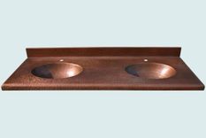 Copper Countertop With Oval Sinks & Backsplash 1 small