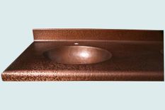 Copper Countertop With Oval Sinks & Backsplash 2 small