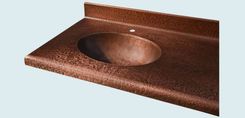 Copper Countertop With Oval Sinks & Backsplash 3 small