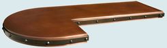 Copper Countertop With Dark Brass Strap & Clavos 2 small