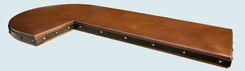 Copper Countertop With Dark Brass Strap & Clavos 3 small