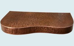 Copper Countertop With Curved Shape & Hammering 1 small