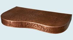 Copper Countertop With Curved Shape & Hammering 2 small