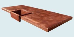 Copper Countertop With Raised Sink & Trash Chute 1 small