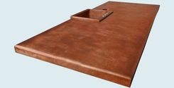 Copper Countertop With Raised Sink & Trash Chute 2 small