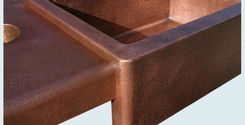 Copper Countertop With Raised Sink & Trash Chute 4 small