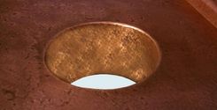 Copper Countertop With Raised Sink & Trash Chute 6 small