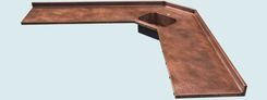 Copper Countertop With Octagonal Sink & Backsplash 2 small