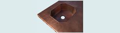 Copper Countertop With Octagonal Sink & Clavos 5 small