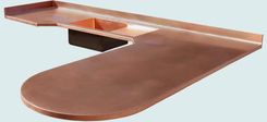 Copper Countertop With Integral Sink & Drainboard 1 small