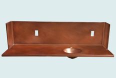 Copper Countertop With Tall Splash & Round Sink 1 small