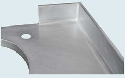 Zinc Countertop With Circular Cutout 4 small