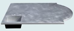 Zinc Countertop With Round End & French Edge 1 small
