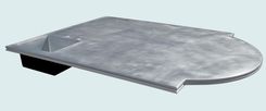 Zinc Countertop With Round End & French Edge 3 small