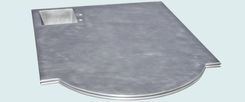 Zinc Countertop With Round End & French Edge 4 small