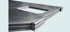 Zinc Countertop With Post Caps & French Edge 5 small