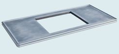 Zinc Countertop With Stove Cutout & French Edge 2 small
