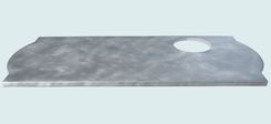 Zinc Countertop With Extended Round Ends 1 small