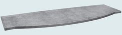 Zinc Countertop With Curved Front & Pattern Patina 2 small