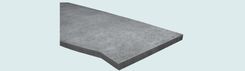 Zinc Countertop With Curved Front & Pattern Patina 3 small