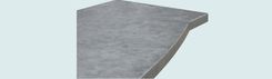 Zinc Countertop With Curved Front & Pattern Patina 4 small
