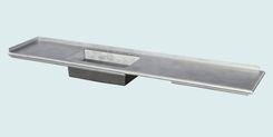 Zinc Countertop With Integral Sink & Bistro Edge 2 small